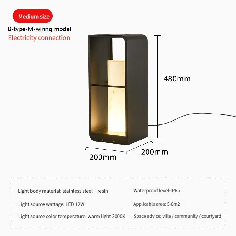 lampe solaire led extérieure étanche pour jardin et cour - vue 19 sur 21
