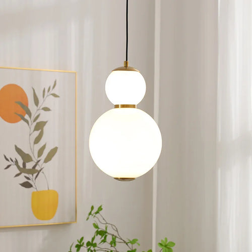 suspension style européen design luxe gourde verre led - vue 3 sur 9