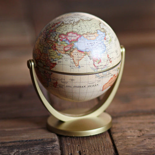 globe terrestre rétro créatif pour apprendre la géographie - vue 2 sur 6
