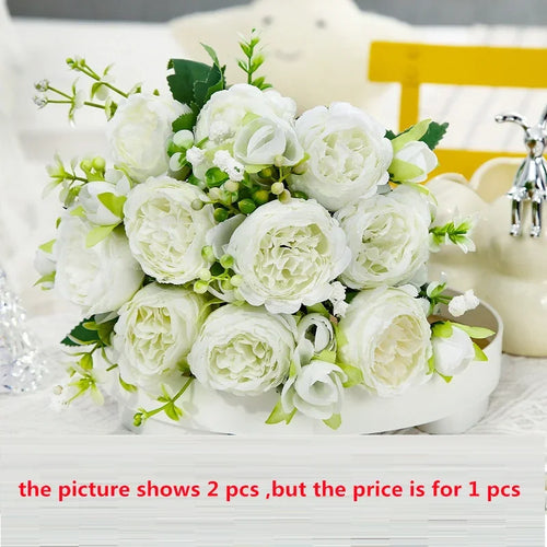 pivoines artificielles en soie pour décoration élégante et raffinée - vue 15 sur 15