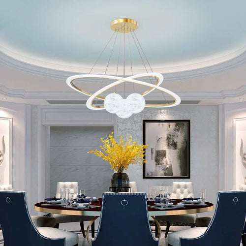 lustre en verre design nordique éclairage intérieur créatif décoratif - vue 4 sur 11