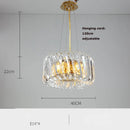 plafonnier moderne en cristal doré à led dimmable élégant et raffiné