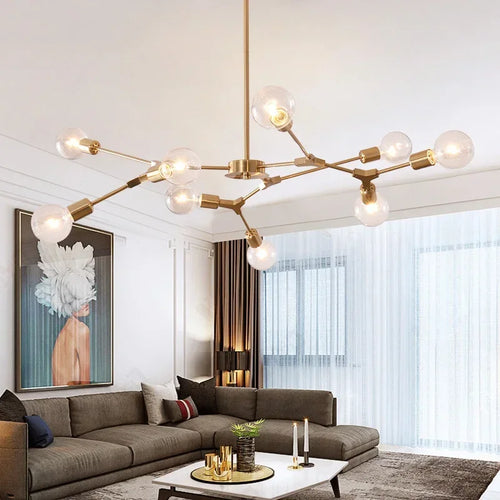lustre moderne en forme d'arbre pour décoration intérieure - vue 7 sur 14