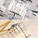 lustre en cristal luxe nordique éclairage métal chromé verre transparent