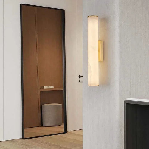 applique murale en marbre naturel avec éclairage moderne décoratif - vue 3 sur 9