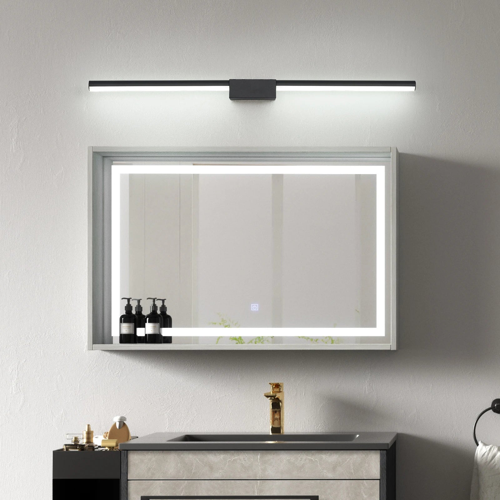 applique murale en acrylique éclairage moderne pour miroir et vanité - vue 3 sur 12