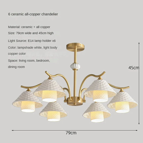 lampe de bureau en céramique et cuivre design moderne angle réglable - vue 12 sur 12