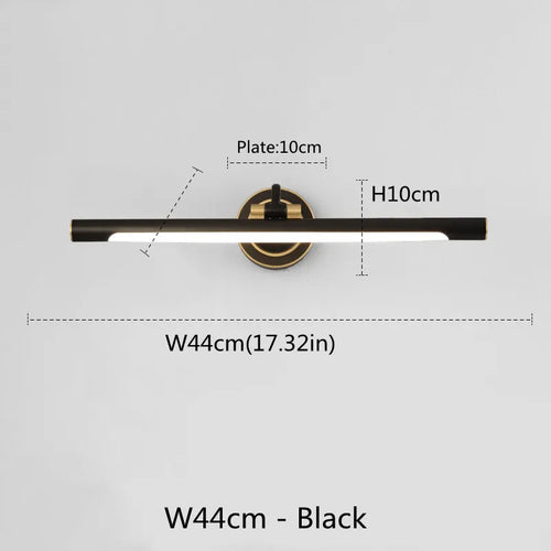Américain Led salle de bain applique miroir lampe noir Bronze lampes de vanité pour la maison moderne intérieur appliques murales luminaire Makeu - vue 12 sur 11