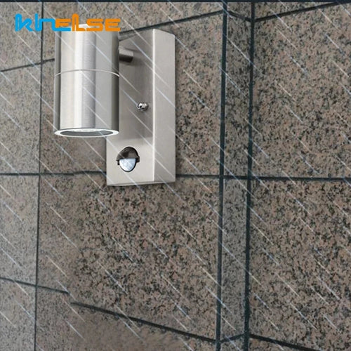 applique murale d'extérieur avec capteur de mouvement en acier inoxydable - vue 2 sur 10