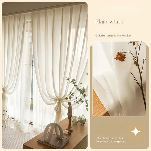 Rideau minimaliste translucide isolant pour salon ou chambre - vue 8 sur 9