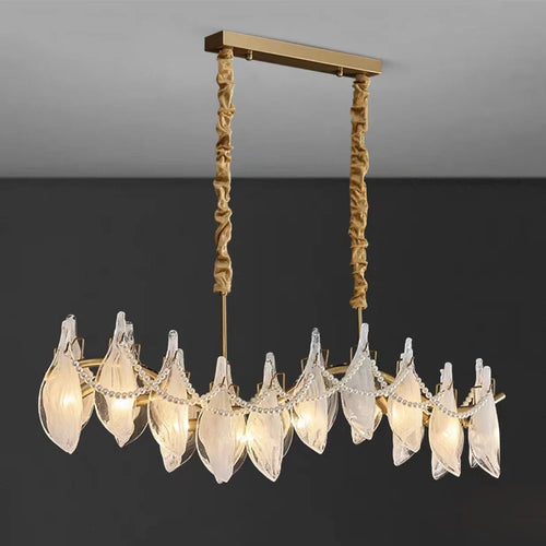 lustre en verre dépoli créatif design moderne élégant en perles - vue 4 sur 10
