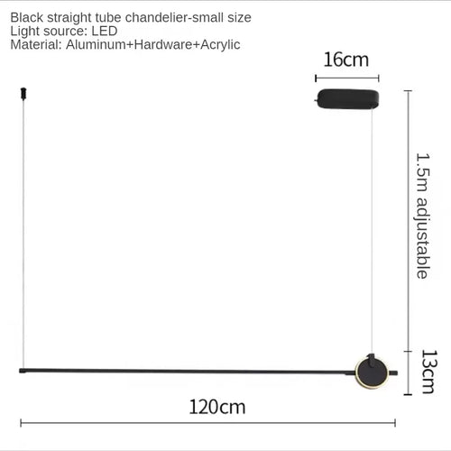 lustre moderne minimaliste en acrylique pour bureau et espace de travail - vue 9 sur 8