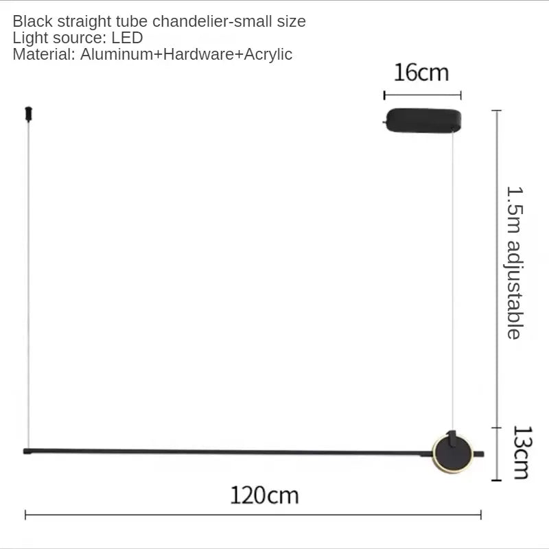 lustre moderne minimaliste en acrylique pour bureau et espace de travail - vue 8 sur 8