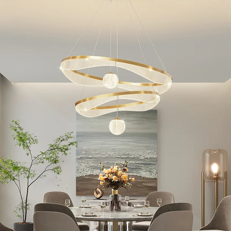 suspension moderne à led pour éclairage intérieur élégant - vue 5 sur 22