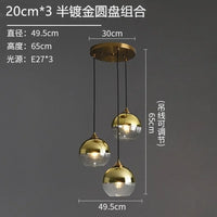 lustre en verre design nordique pour décoration intérieure
