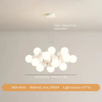 lustre moderne à led en fer pour décoration intérieure