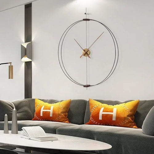 horloge murale silencieuse design en bois pour décoration moderne - vue 4 sur 8