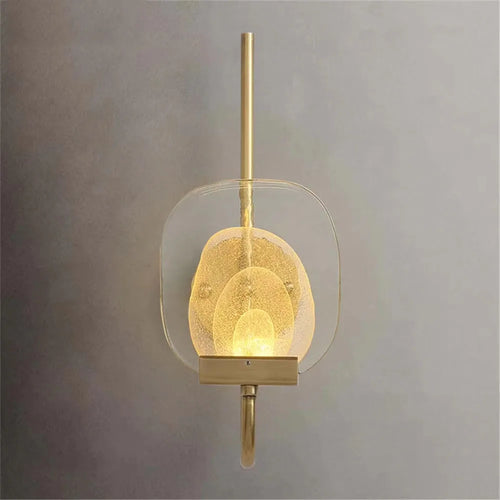 applique murale led luxe en laiton et cristal design moderne - vue 4 sur 7