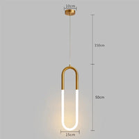 Suspension Anneau suspendu en or LED
