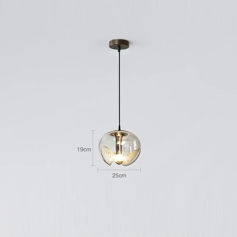 suspension ronde en verre pour restaurant bar et cuisine - vue 10 sur 15