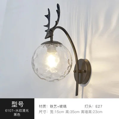 applique murale moderne en fer et verre pour décoration intérieure - vue 13 sur 16