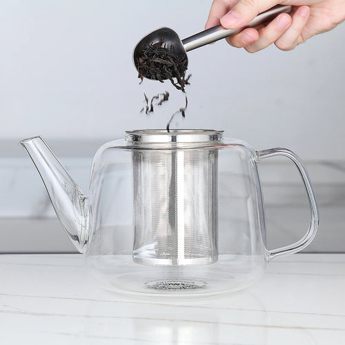 Théière verre borosilicate 1 5l infuseur inox amovible - vue 6 sur 6