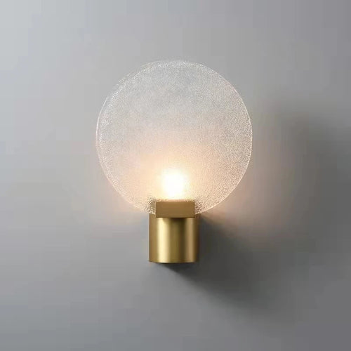 applique murale en cuivre et verre au design minimaliste - vue 2 sur 7