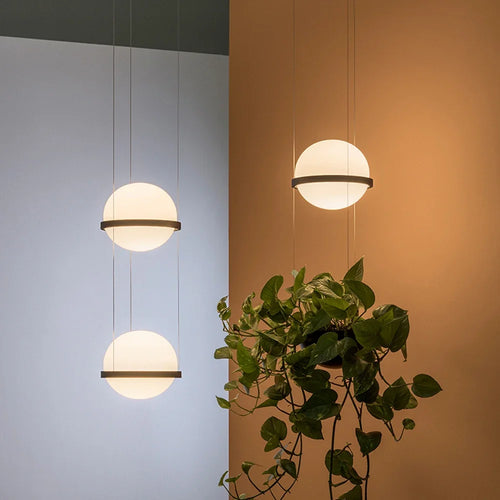 lustre moderne diy led avec pot de fleurs pour jardin céleste - vue 5 sur 18