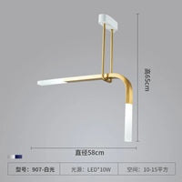 lustre led créatif en forme de u pour éclairage moderne