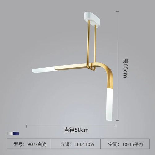 lustre led créatif en forme de u pour éclairage moderne