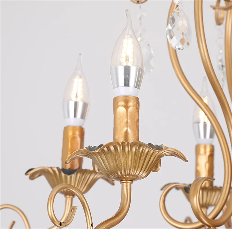 lustre industriel rétro en fer forgé pour bar restaurant - vue 6 sur 6