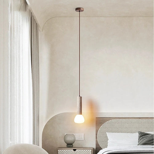 Suspension Style crème salon TV fond mur Led nordique chambre Table de chevet longue ligne petite - vue 4 sur 6