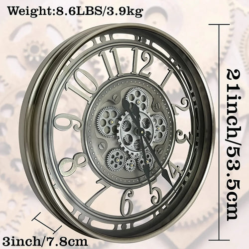 horloge murale mobile en métal décoration intérieure élégante et durable - vue 3 sur 7