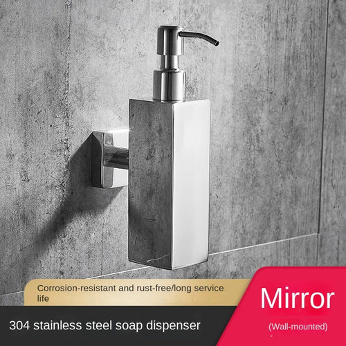 distributeur de savon mural en acier inoxydable 200 ml accessoires salle de bain - vue 12 sur 21