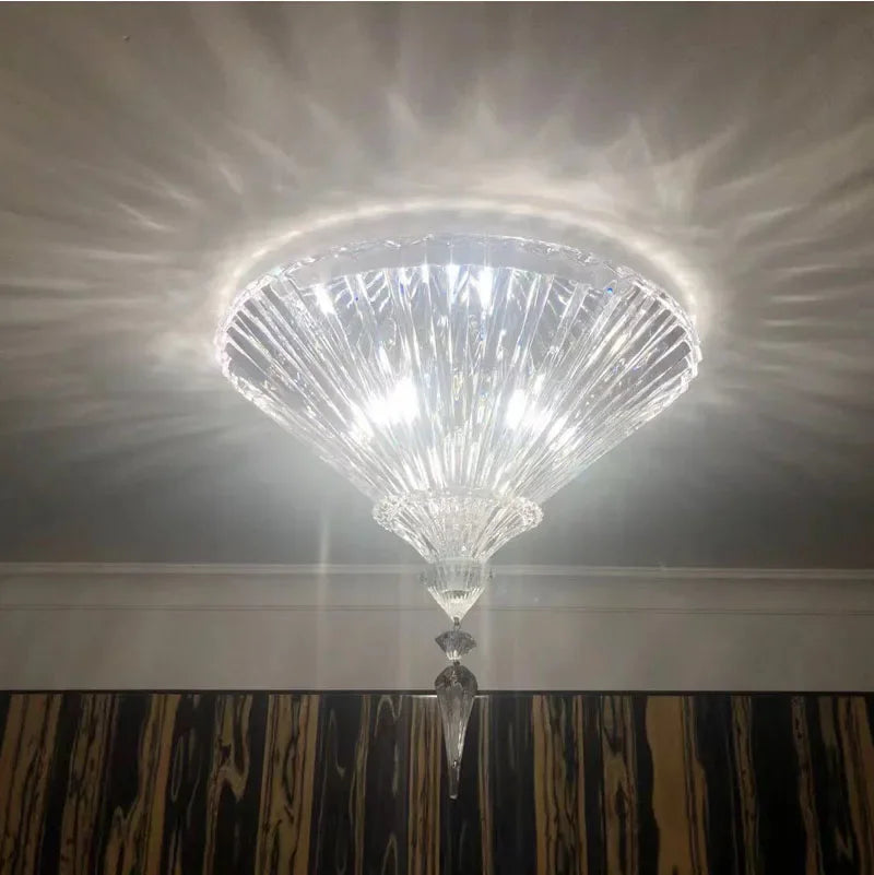 plafonnier en cristal éclairage intérieur décoratif luxe - vue 5 sur 6