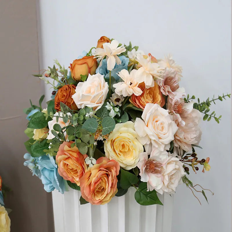 boules de fleurs artificielles en soie pour décoration de mariage et photo - vue 3 sur 22