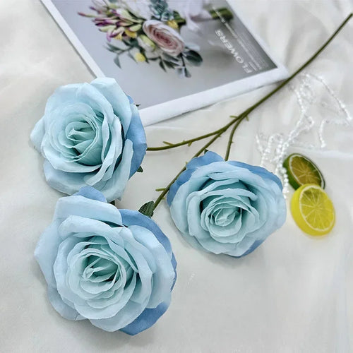 branches de roses artificielles en soie pour décoration élégante - vue 34 sur 40