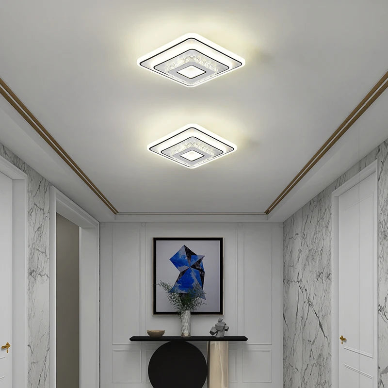 plafonnier moderne minimaliste en cristal à led créatif - vue 4 sur 10