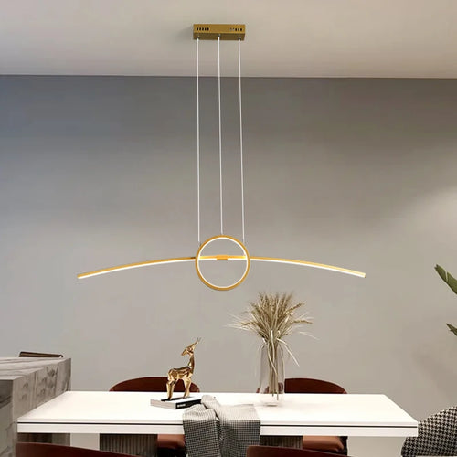 suspension led moderne pour éclairage intérieur design élégant - vue 3 sur 8