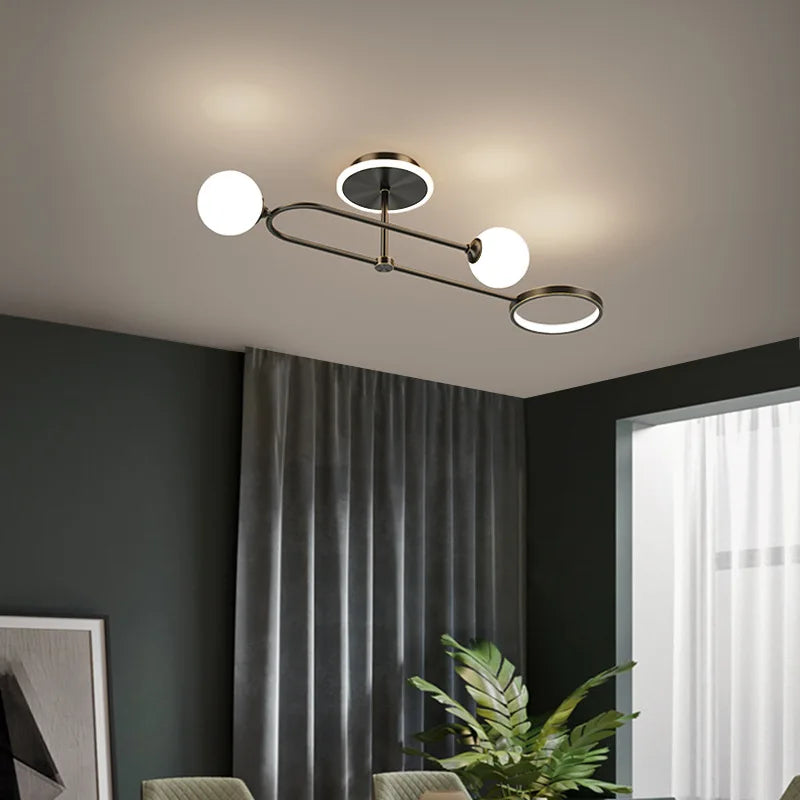lustre moderne en verre blanc design élégant pour intérieur contemporain - vue 4 sur 12