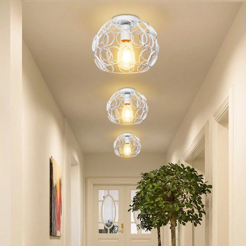 lustre industriel rétro en fer avec lumière led moderne - vue 6 sur 12