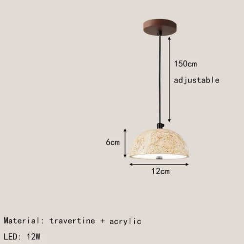 suspension restaurant en marbre naturel avec cordon réglable - vue 13 sur 12