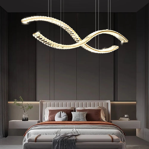 lustre en cristal élégant pour éclairage suspendu - vue 5 sur 12