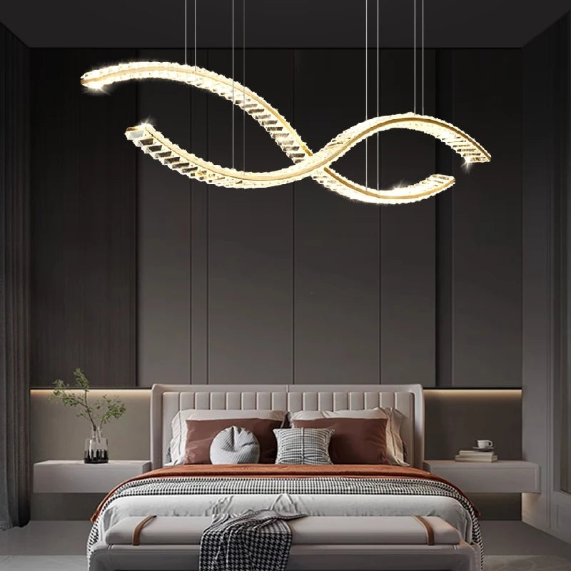 lustre en cristal élégant pour éclairage suspendu - vue 4 sur 12