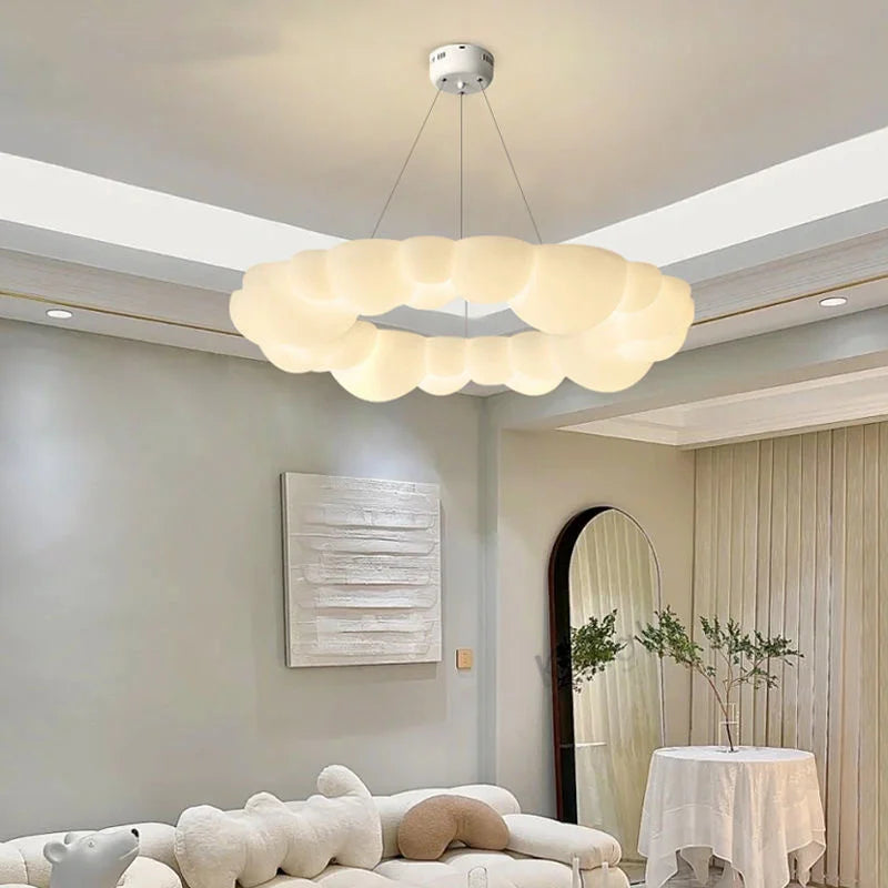 Nordique créatif nuage nuances suspension lumières moderne plafond lustre salon chambre enfants chambre décor LED plafonnier - vue 3 sur 13