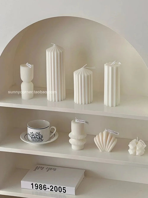 accessoires de décoration moderne bougies parfumées géométriques de luxe - vue 4 sur 12