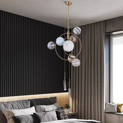 lustre à led design artistique pour décoration moderne intérieure - vue 2 sur 7