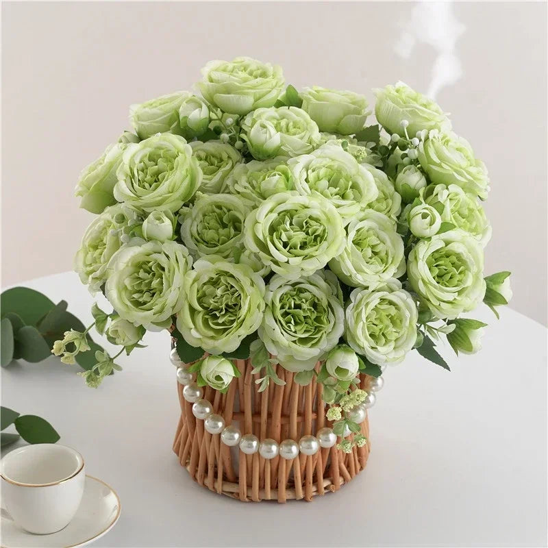 bouquet de pivoines artificielles pour décoration florale intérieure - vue 6 sur 17