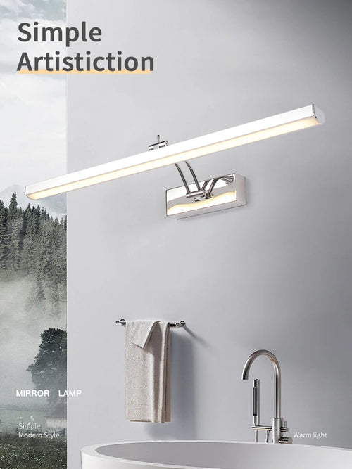 lampe à poser led en acier inoxydable design moderne et minimaliste - vue 10 sur 22
