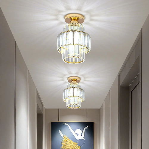 plafonnier en cristal k9 moderne pour décoration intérieure élégante - vue 4 sur 6
